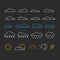 Different abstract forecast icons collection