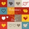 Different abstract heart icons collection