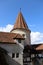 Different angles of the Bran Castle on a sunny day