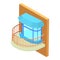 Different balcony icon, isometric style