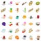 Different beverage icons set, isometric style