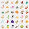 Different beverage icons set, isometric style