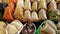 Different cereals and beans on a counter