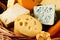 Different cheeses varieties