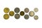Different coins of old Greek Drachma. Assortment of coins- of on