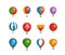 Different color baloons. vector