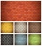 Different color brick textures