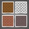 Different color brick textures collection