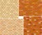 Different color brick textures collection.