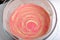 Different color dough mixed in shape. For cooking cake with layers of different colors