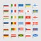 Different color flags of countries. Clip-art