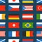 Different color flags seamless background