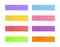 Different color paper stickers vector collection. Sticky colored notes. Post note paper. Place any text on it