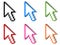 Different colored mouse cursors