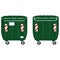 Different colored recycle waste bins illustration.Colored waste bins with trash