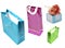 Different colored shopping bags