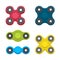 Different colored spinners set