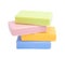 Different colorful piece of soap isolated on the white