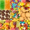 Different colorful sweets backgrounds