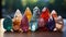 Different Colors of Beautiful Crystal Polished Gemstones Selective Focus Background