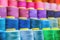 Different colors of thread, textile, for clothing manufacture