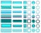 Different colors of turquoise buttons and Icons for web design