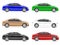 Different Colour Cars for Family Concept