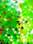 Different colours of triangles designed digitally in green