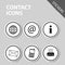 Different Contact Icons - Sticker Vector