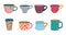 Different cups. Tea cup, scandinavian kitchen coffee mug