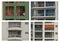 Different Design of Apartment Balcony Photo Collag