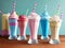 different different smoothies of shakes, AI Generated