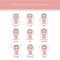 Different face shapes and makeup - vector