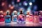 different fancy glass perfume bottles, Generative AI