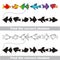 Different fishes set. Find correct shadow.