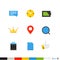 Different flat design web and application interface icons
