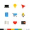 Different flat design web and application interface icons