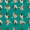 Different flying birds seamless pattern vector illustration.