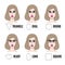 Different glasses shapes for different face types. Vector