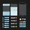 Different graphic elements set. Modern smartphone interface