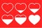 Different heart rating level illustration, vector set. Lovemeter