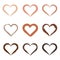 Different hearts with skin color diversity black history month vector illustration