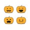 Different helloween pumpkin icons