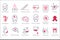 Different hospital department icons set vector Illustrations on a white background