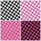 Different Houndstooth in Magenta and Black