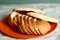 Different kind bread tortilla, sliced loaf pies