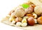 Different kinds of nuts (almonds, walnuts, hazelnuts)