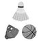 Different kinds of sports monochrome icons in set collection for design. Sport equipment vector symbol stock web