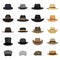 Different male hats