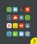 Different mobile application icons set with rounded corners